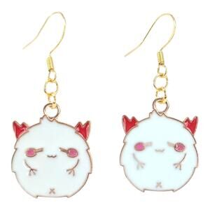 White Monster Earrings 🩸 Gothic Kawaii Dangles